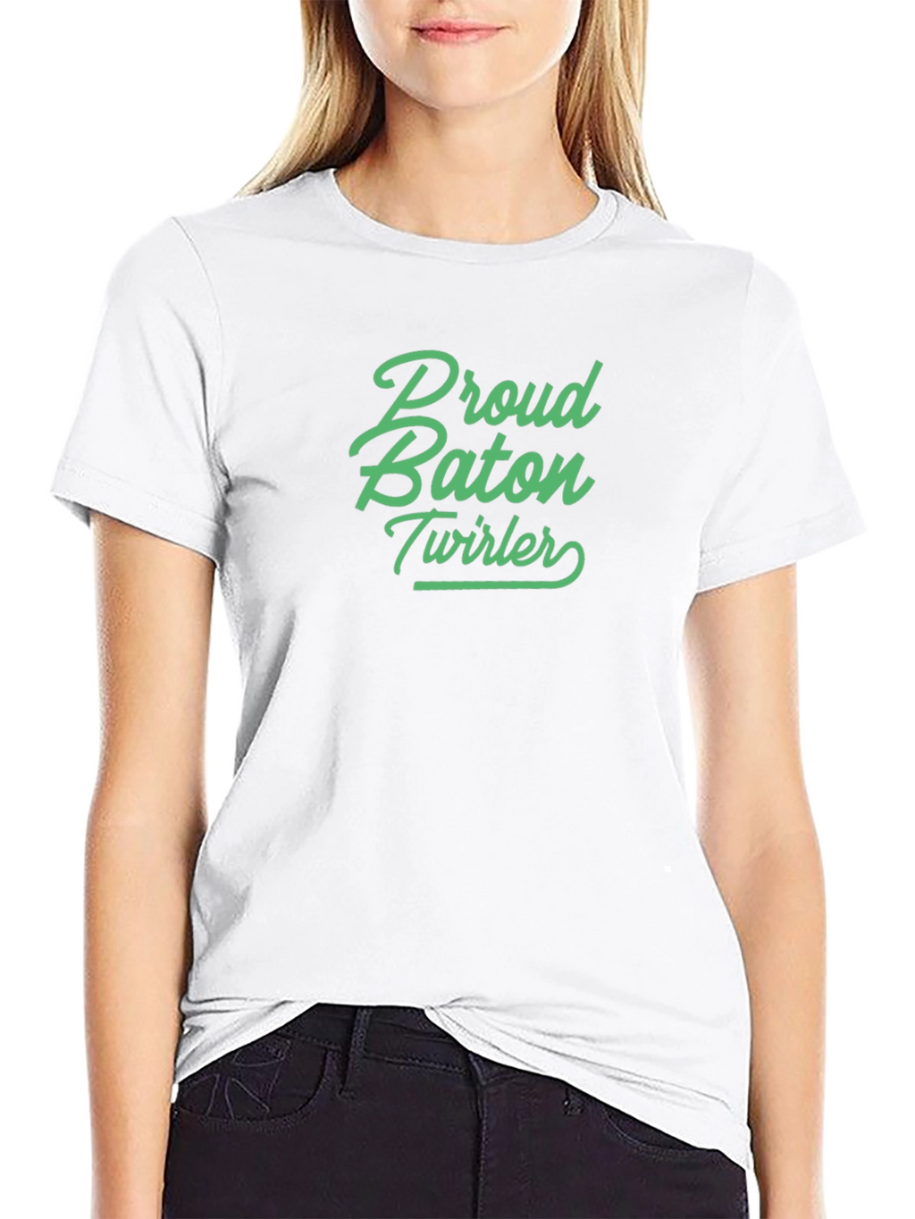 Proud Baton Twirler Black T-Shirt