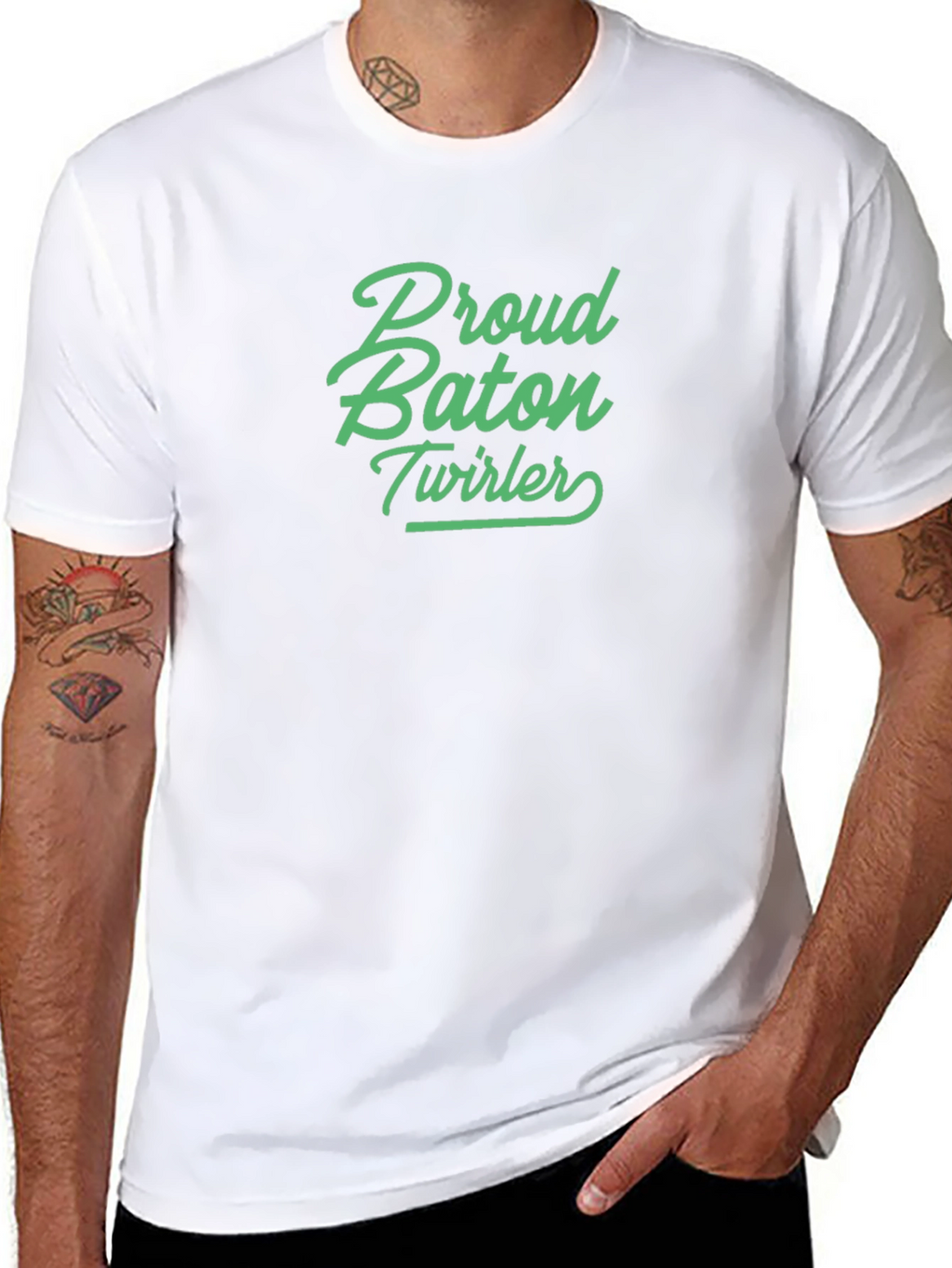 Proud Baton Twirler Black T-Shirt