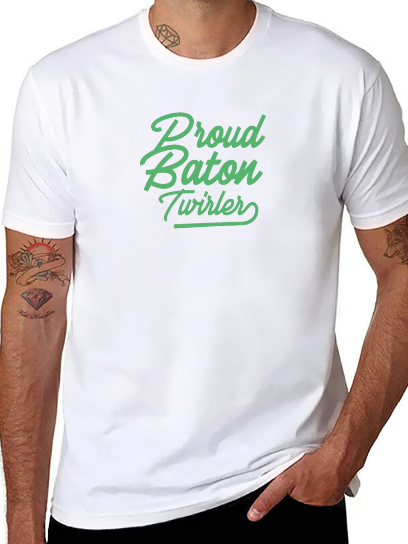 Proud Baton Twirler Black T-Shirt