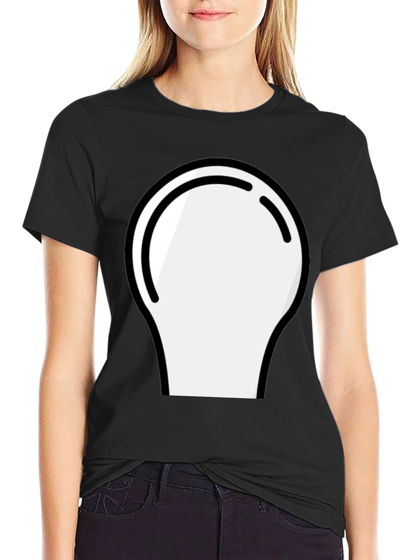Abstract Graphic Tee - Modern Black Cotton Shirt