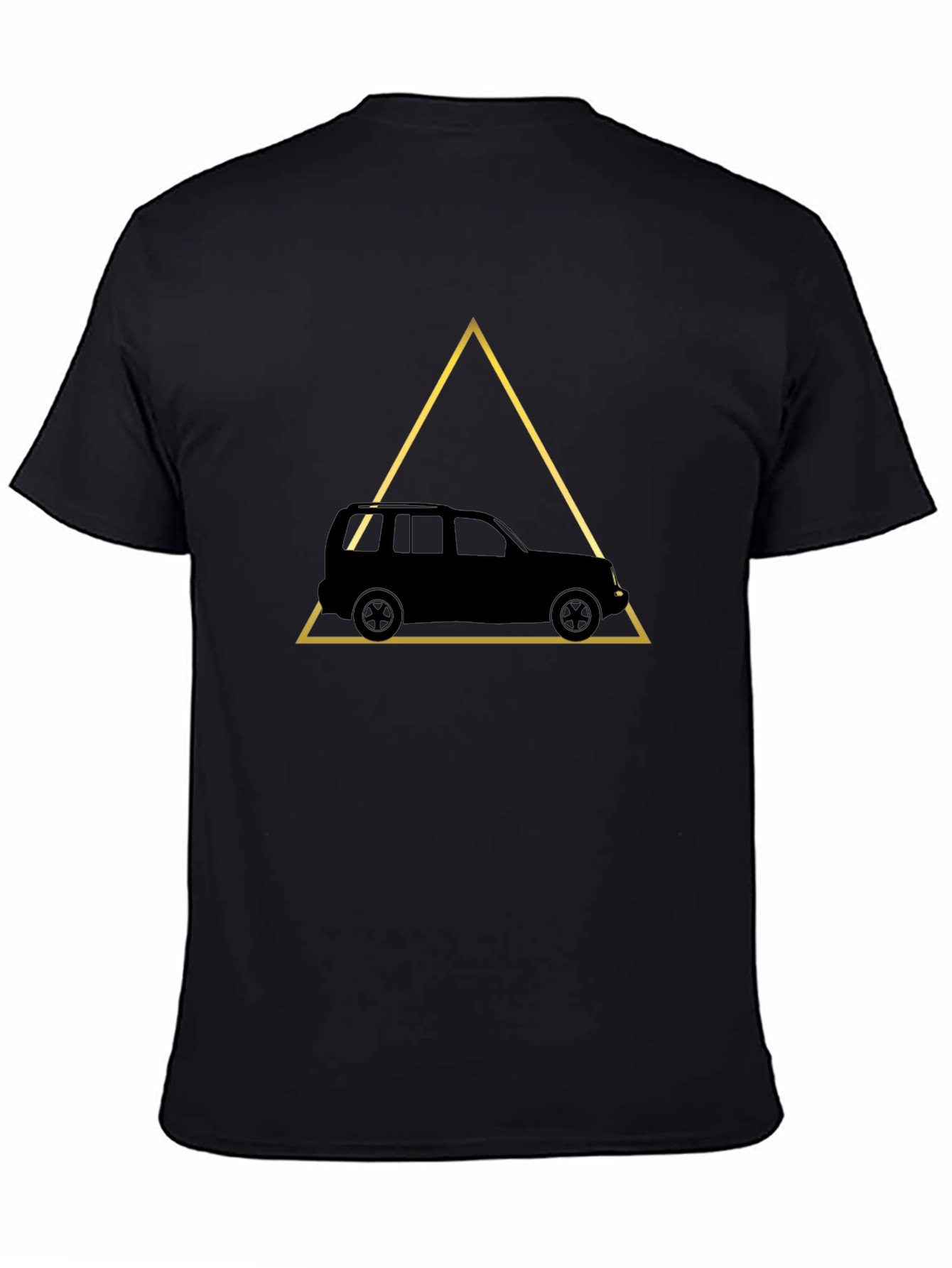 Car in Triangle Graphic T-Shirt - Modern Minimalist Tee