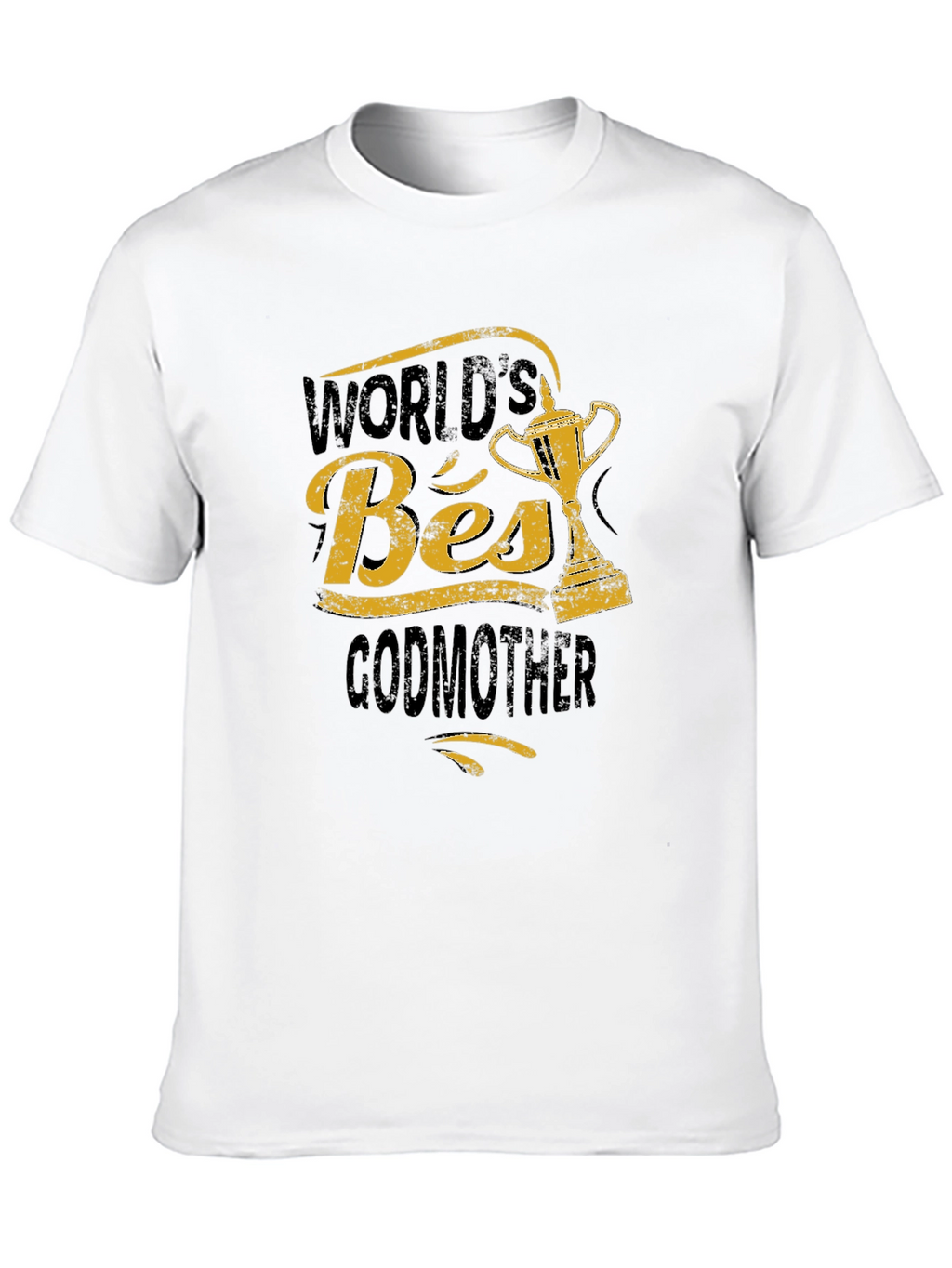 Worlds Best Godmother T-Shirt - Trophy Design