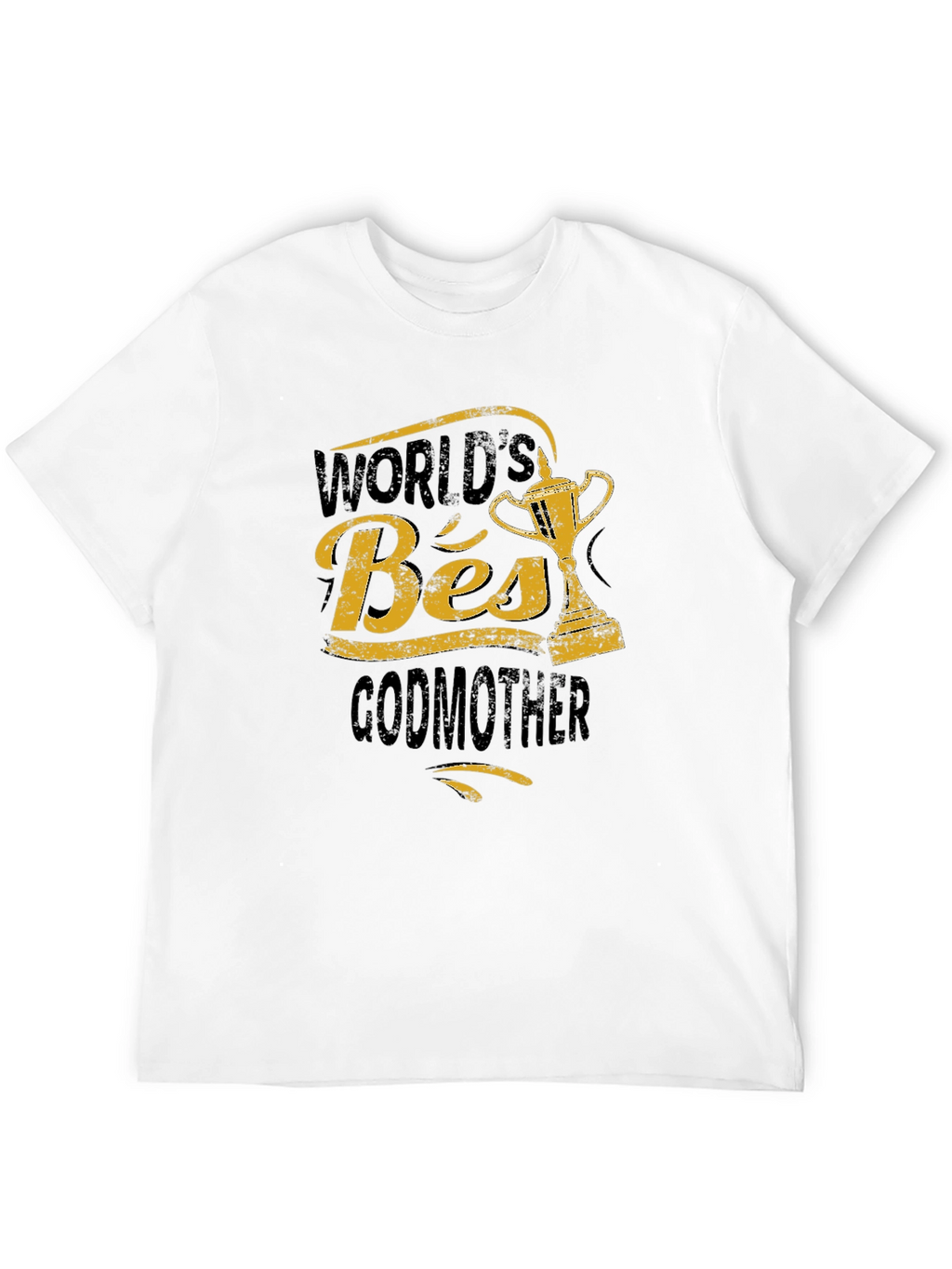 Worlds Best Godmother T-Shirt - Trophy Design