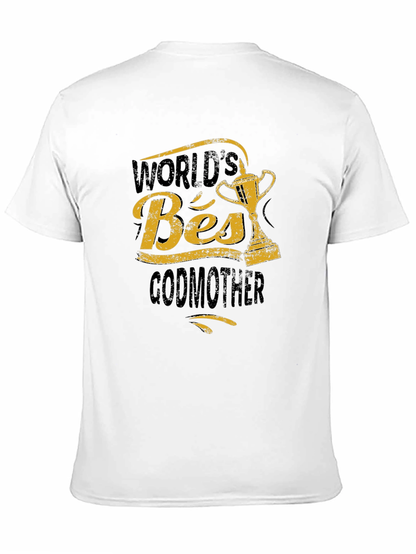 Worlds Best Godmother T-Shirt - Trophy Design