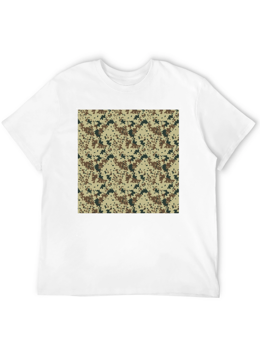 Camouflage Print Black T-Shirt