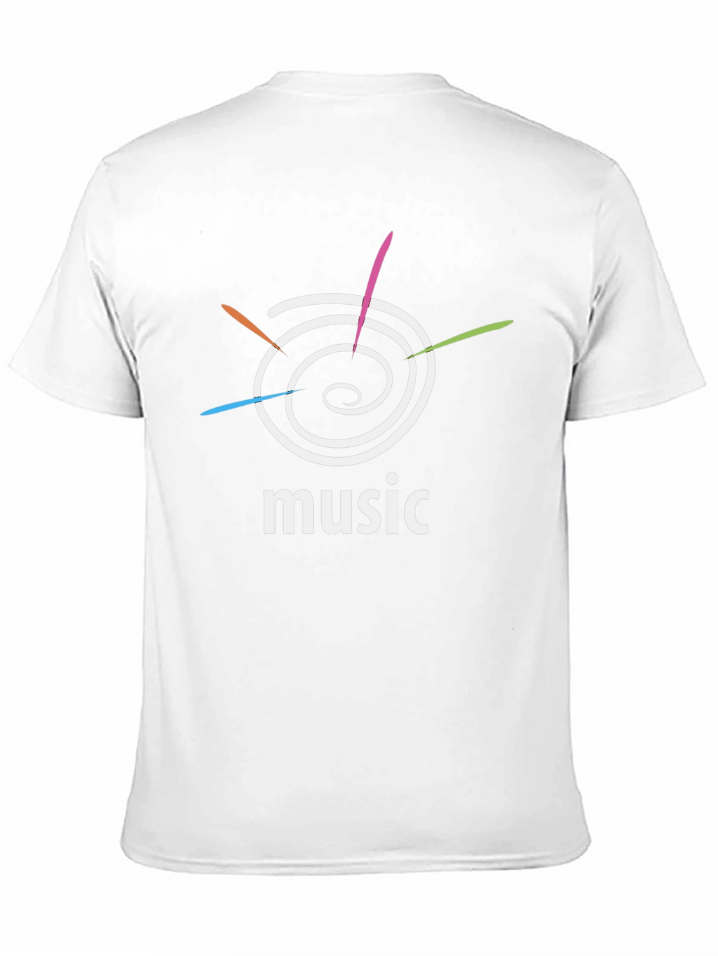 Abstract Music Design Black T-Shirt