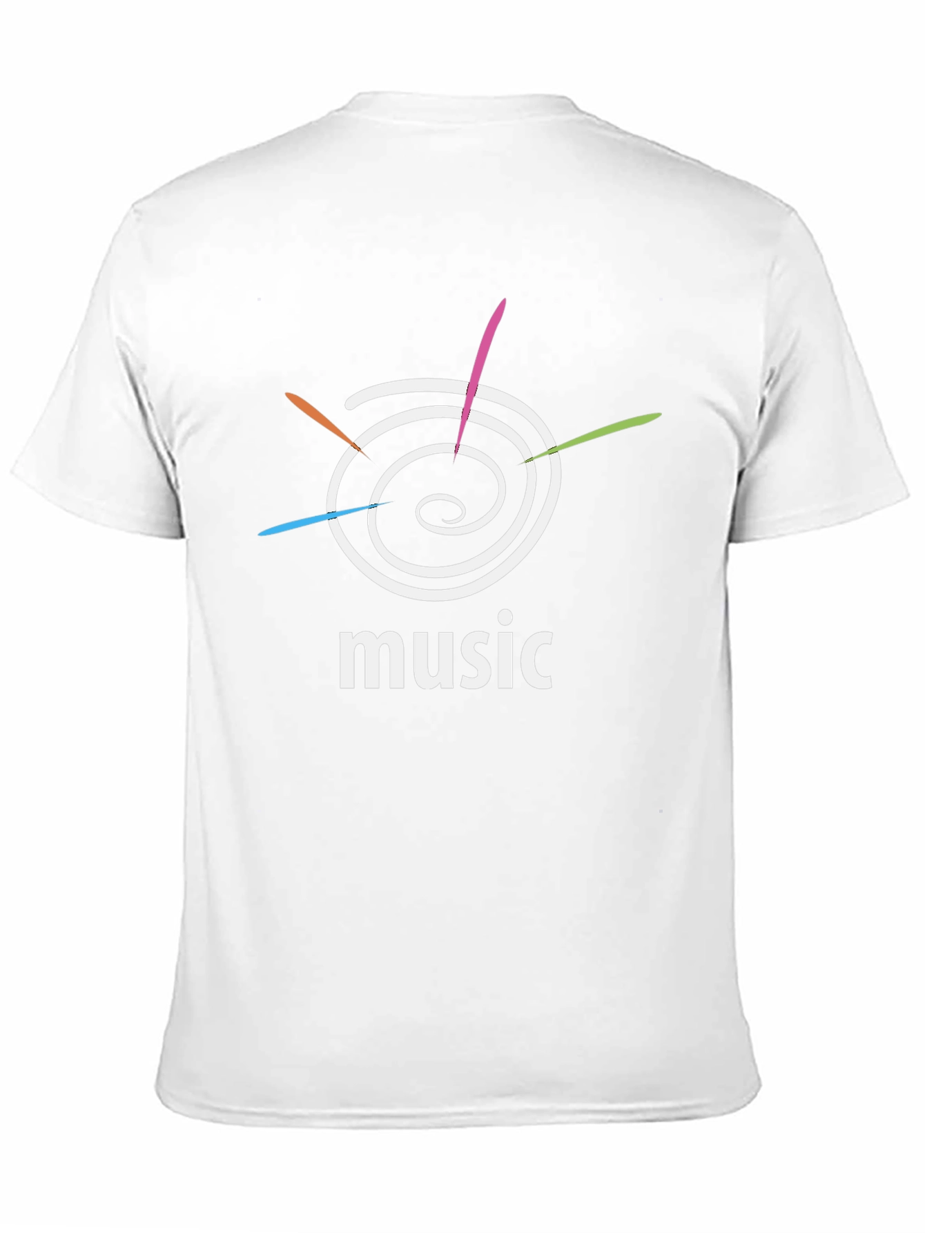 Abstract Music Design Black T-Shirt
