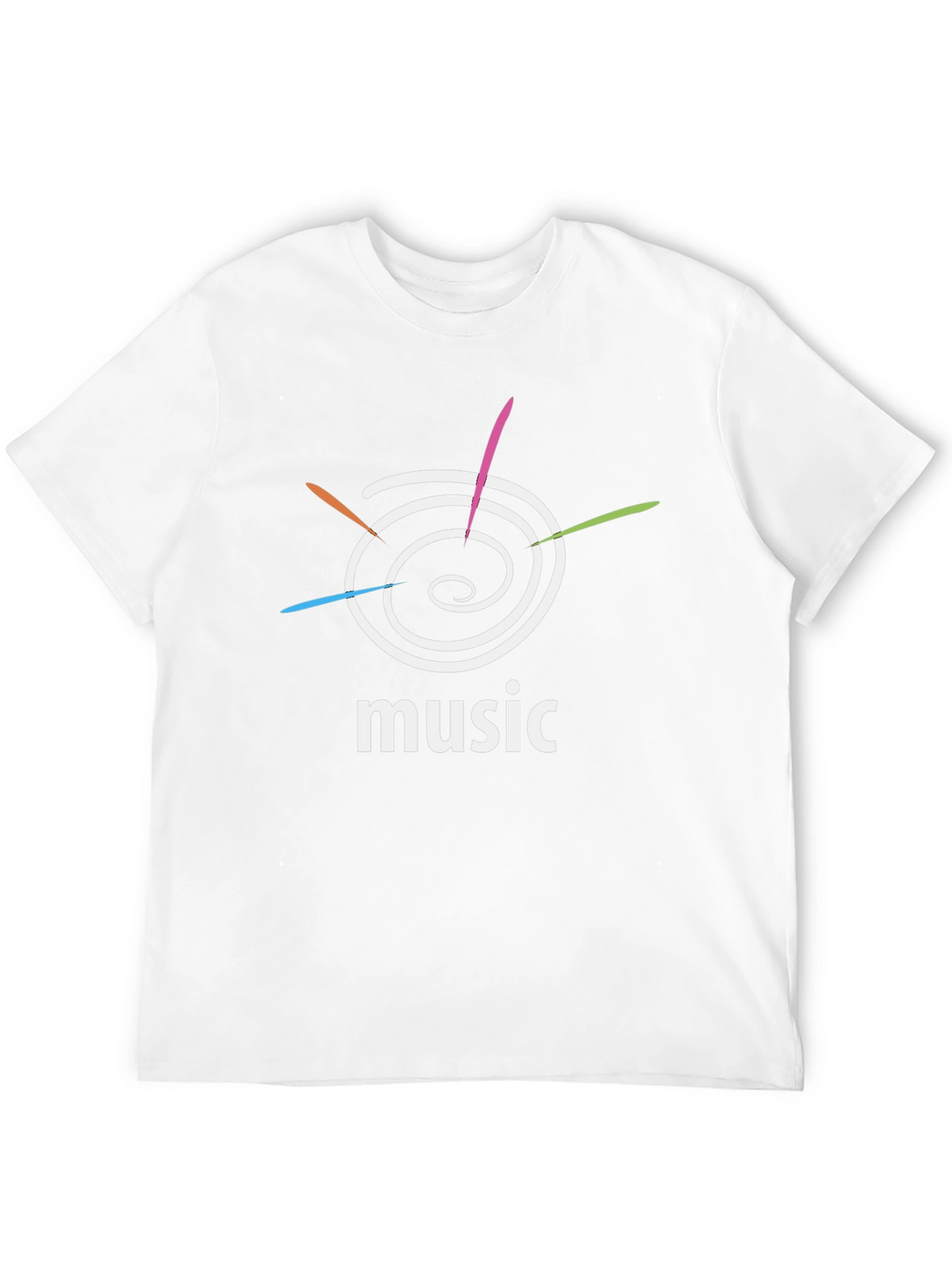 Abstract Music Design Black T-Shirt
