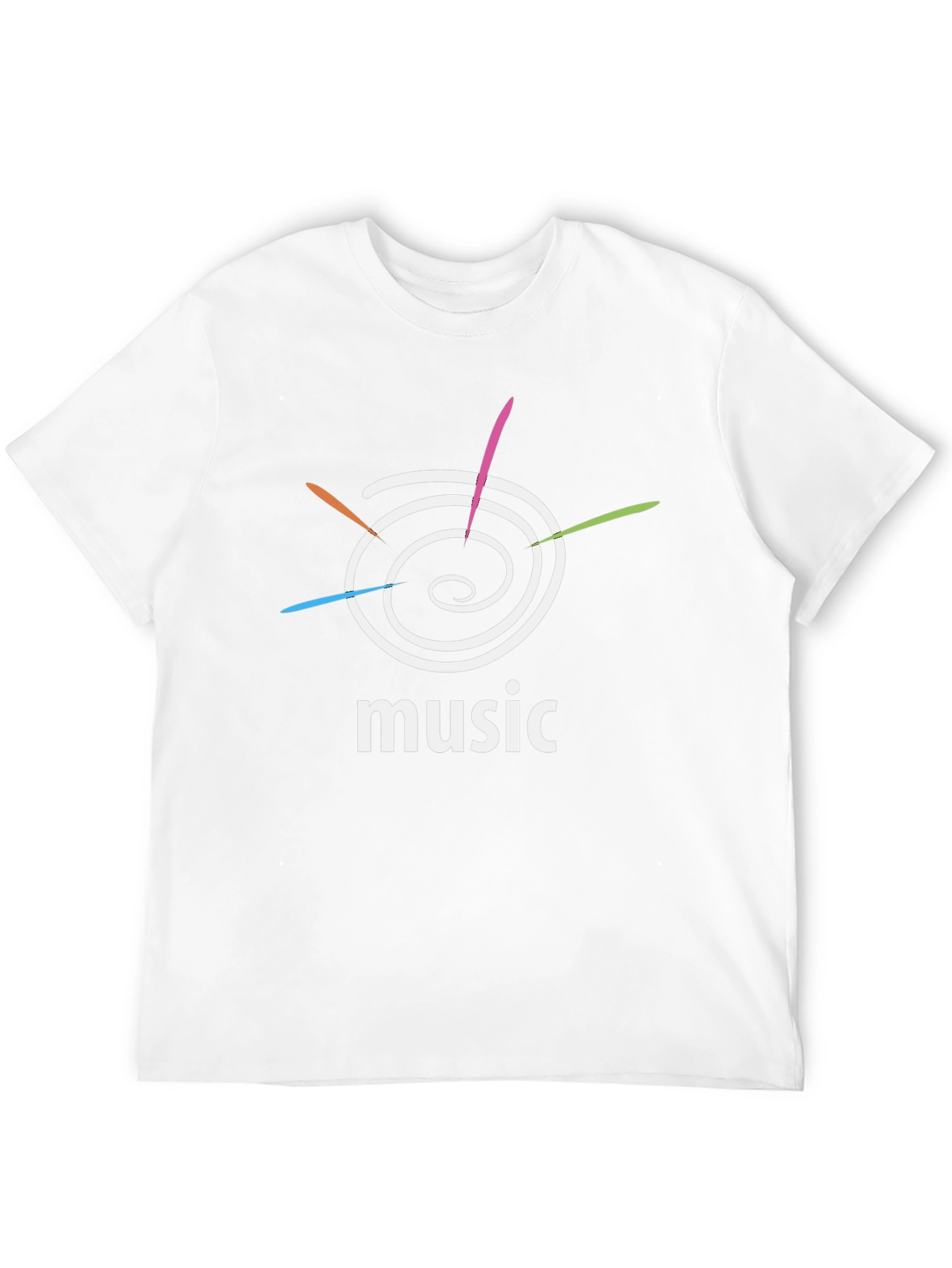 Abstract Music Design Black T-Shirt