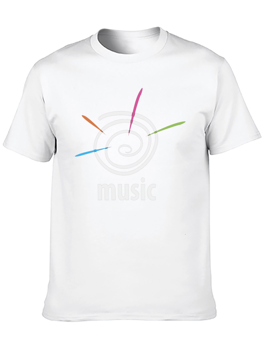 Abstract Music Design Black T-Shirt