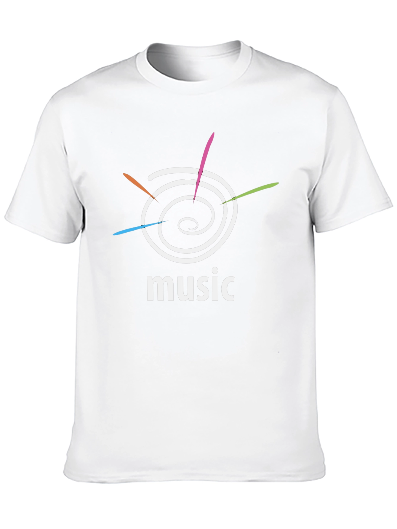 Abstract Music Design Black T-Shirt