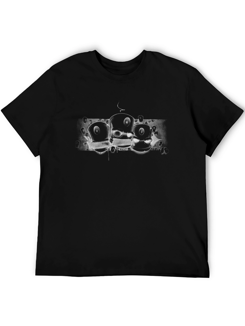 Abstract Silhouette Robot Graphic T-Shirt