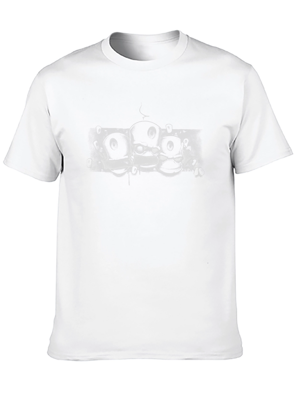 Abstract Silhouette Robot Graphic T-Shirt