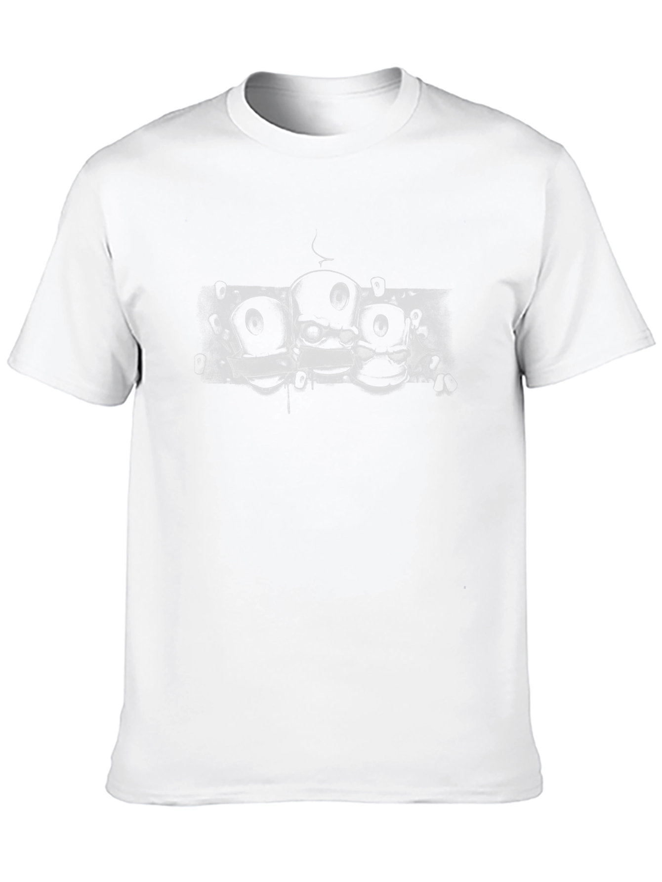 Abstract Silhouette Robot Graphic T-Shirt