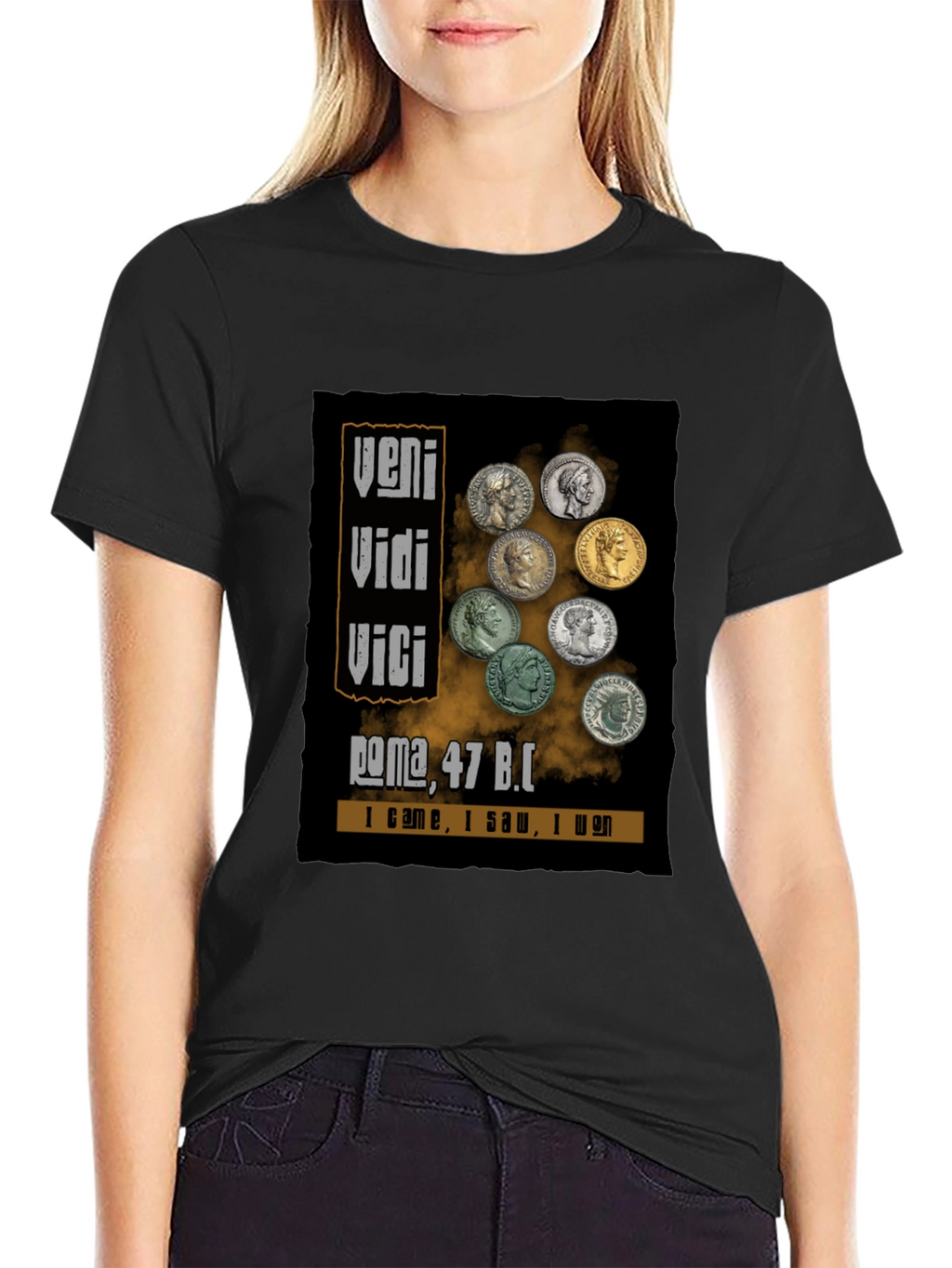 Veni Vidi Vici T-Shirt Roman Empire Julius Caesar Tee