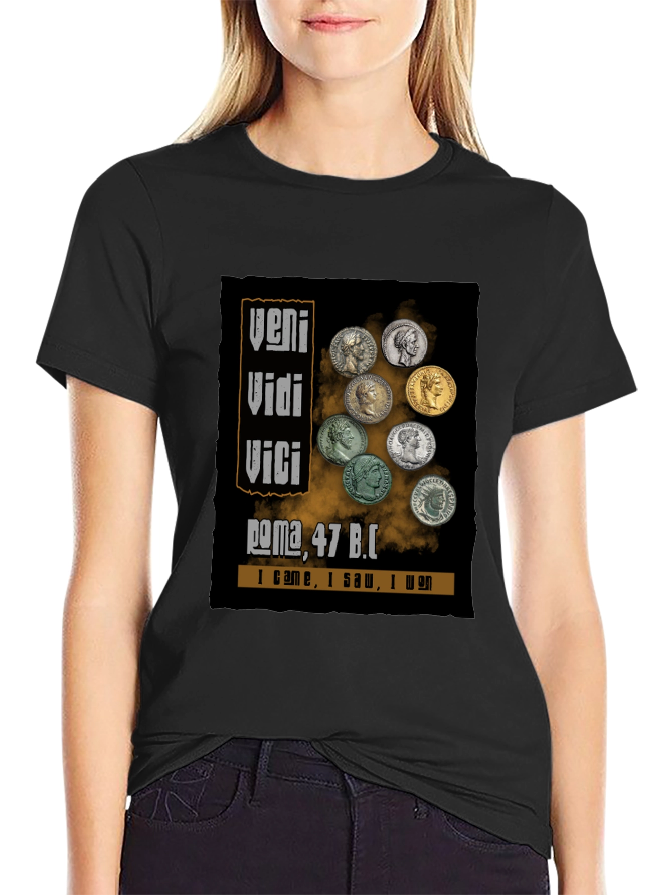 Veni Vidi Vici T-Shirt Roman Empire Julius Caesar Tee