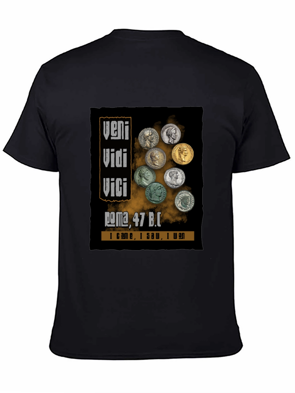 Veni Vidi Vici T-Shirt Roman Empire Julius Caesar Tee