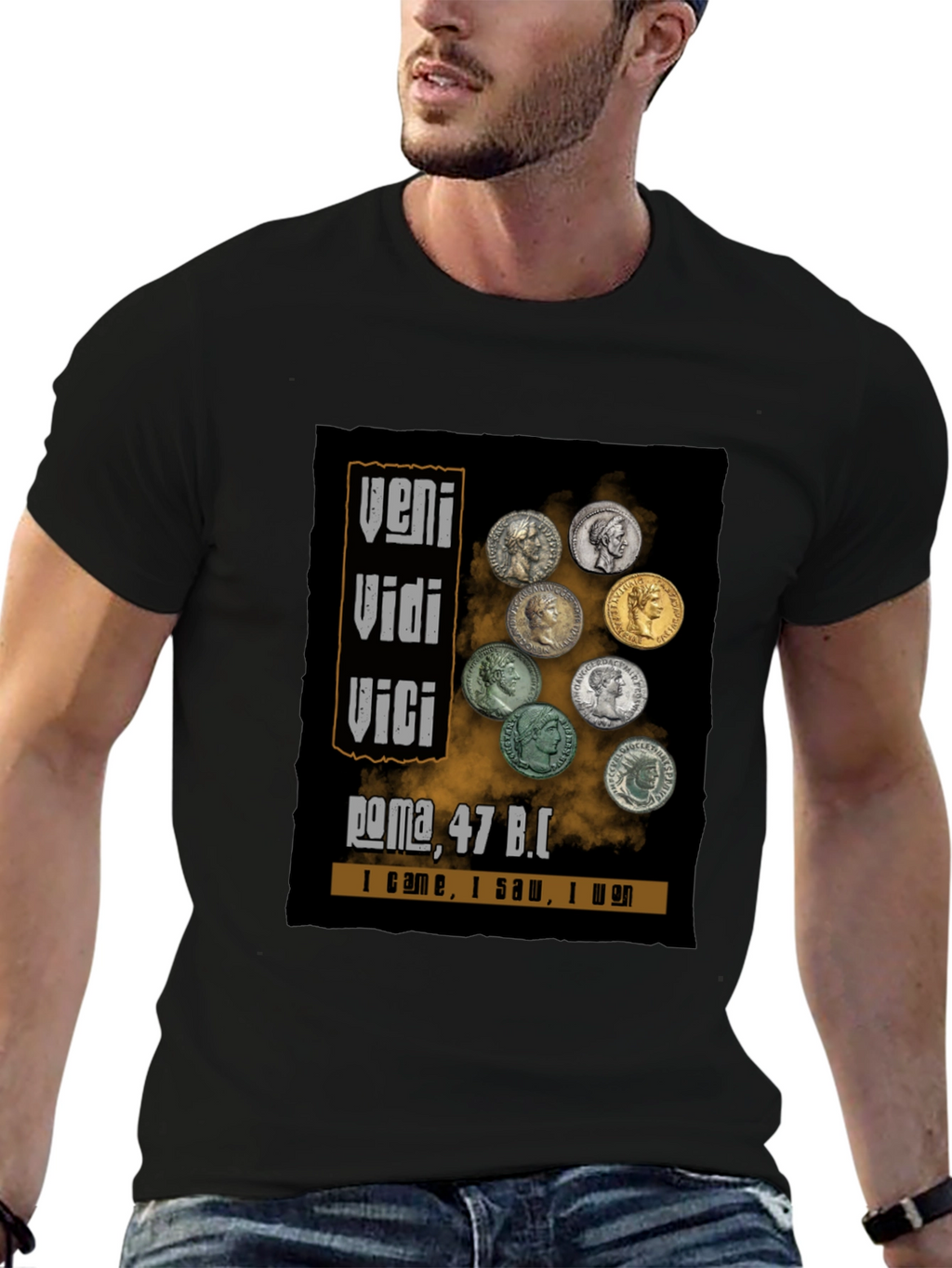 Veni Vidi Vici T-Shirt Roman Empire Julius Caesar Tee