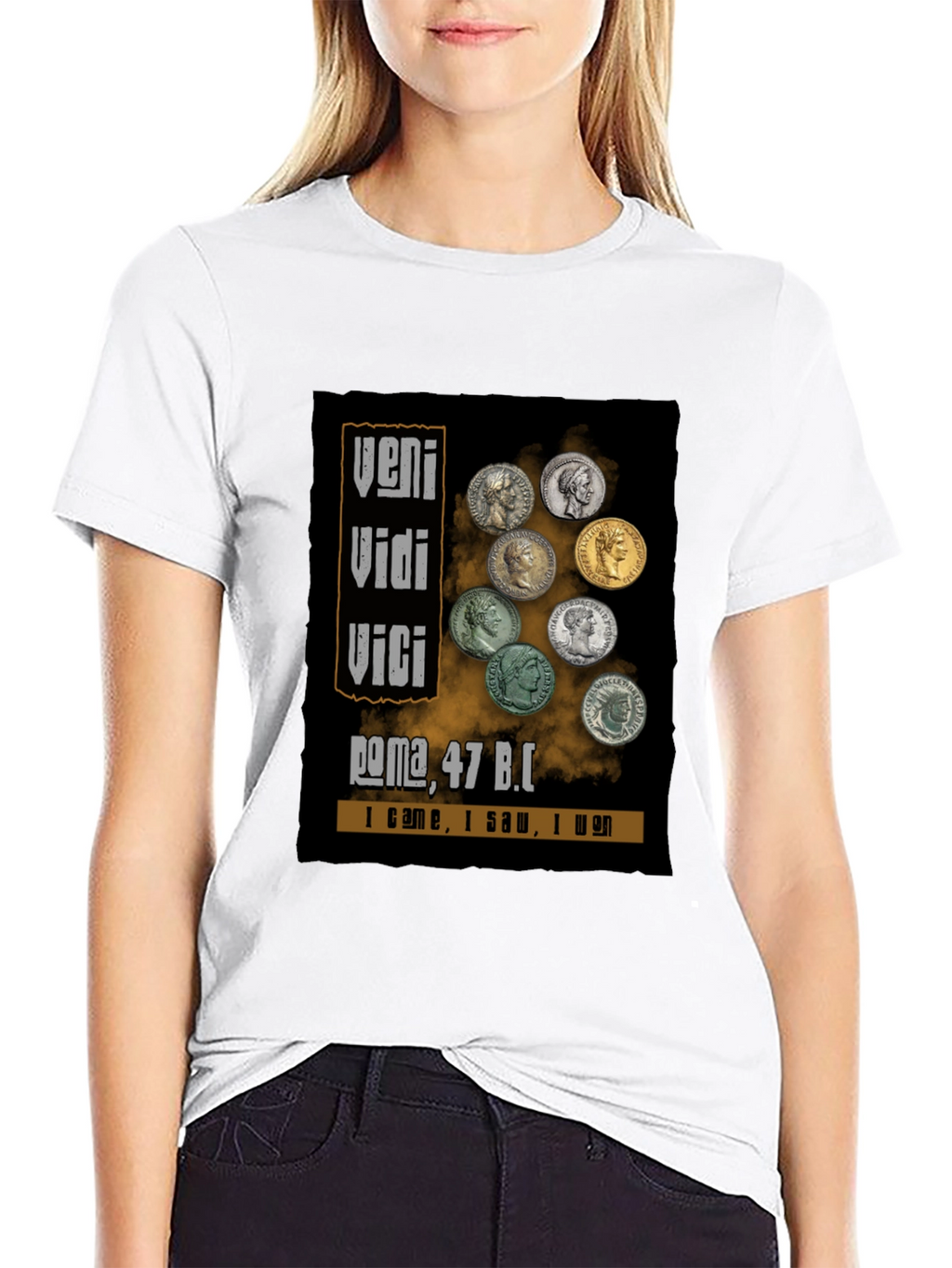 Veni Vidi Vici T-Shirt Roman Empire Julius Caesar Tee