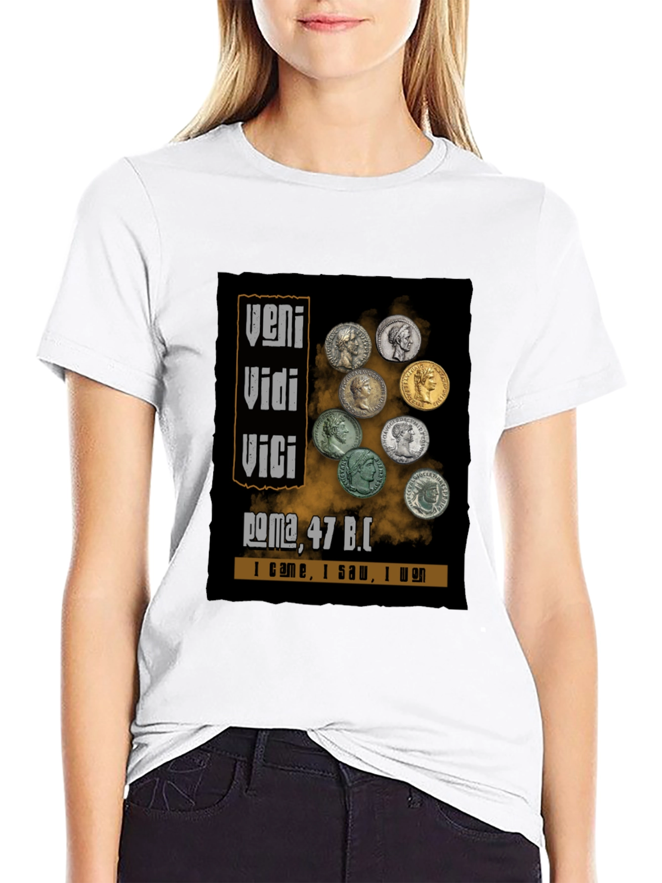 Veni Vidi Vici T-Shirt Roman Empire Julius Caesar Tee