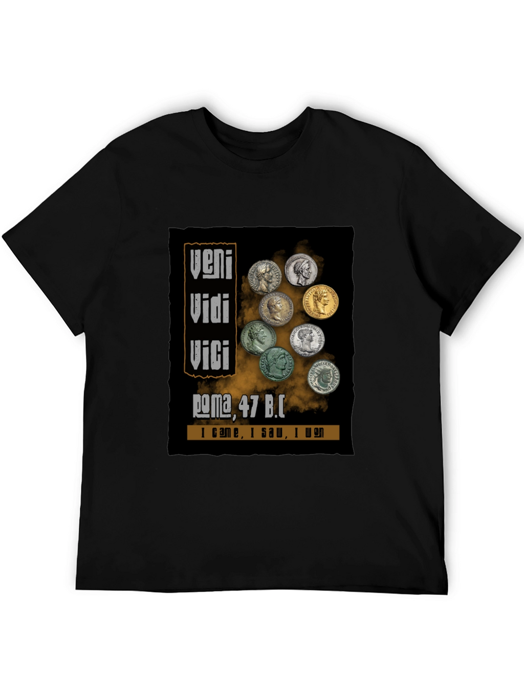 Veni Vidi Vici T-Shirt Roman Empire Julius Caesar Tee
