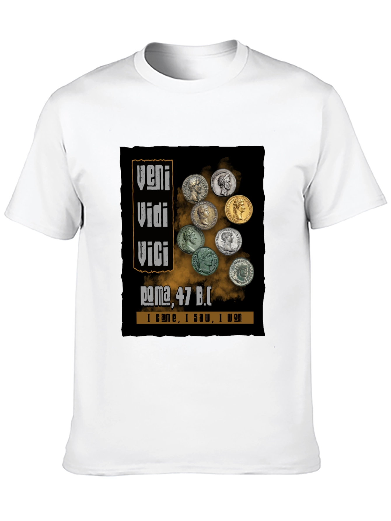 Veni Vidi Vici T-Shirt Roman Empire Julius Caesar Tee