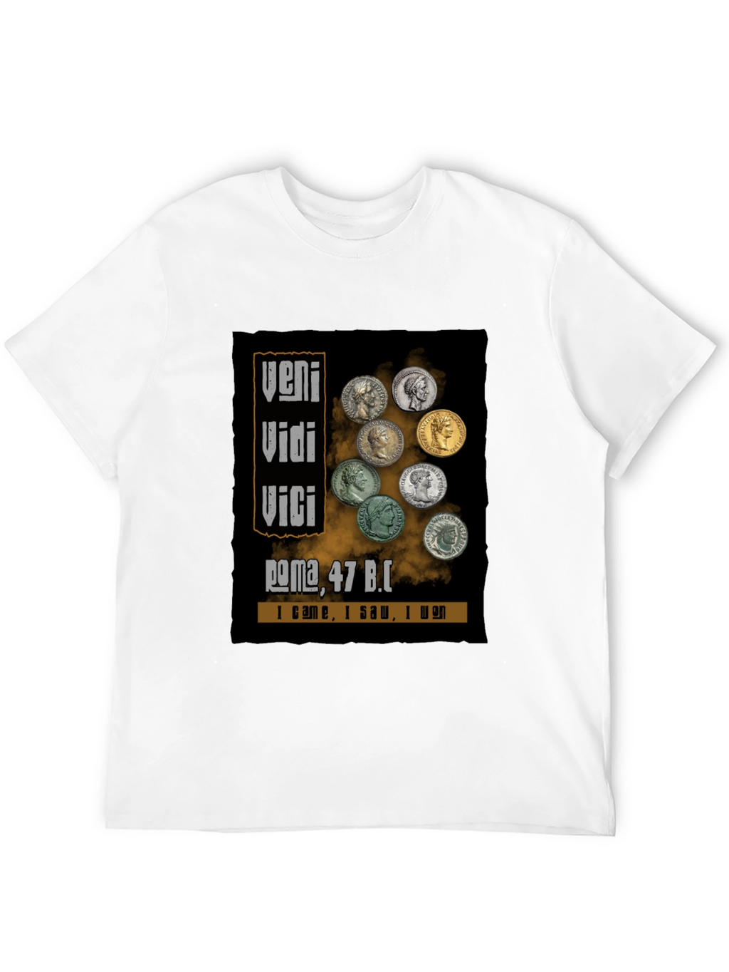Veni Vidi Vici T-Shirt Roman Empire Julius Caesar Tee