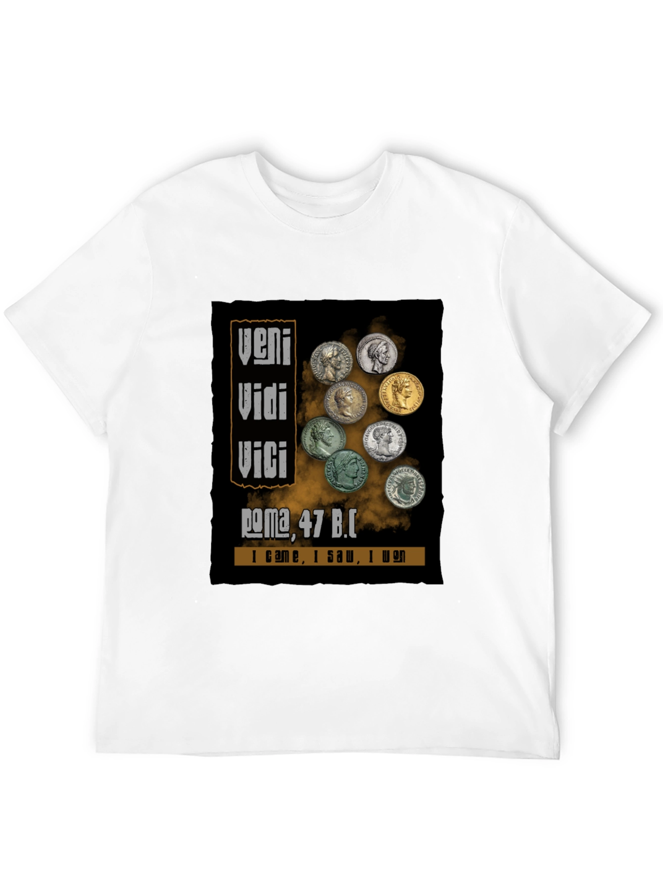 Veni Vidi Vici T-Shirt Roman Empire Julius Caesar Tee