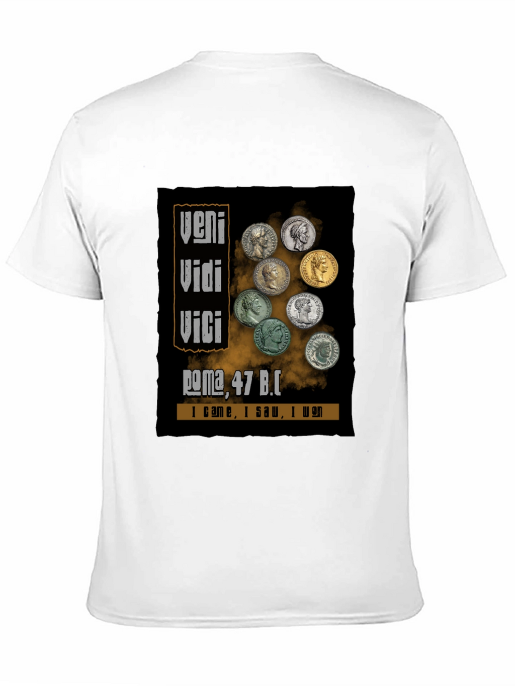 Veni Vidi Vici T-Shirt Roman Empire Julius Caesar Tee