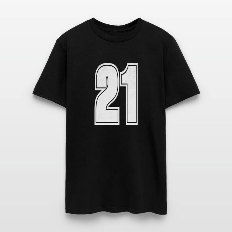 Varsity Sports Team Jersey Number 21 White