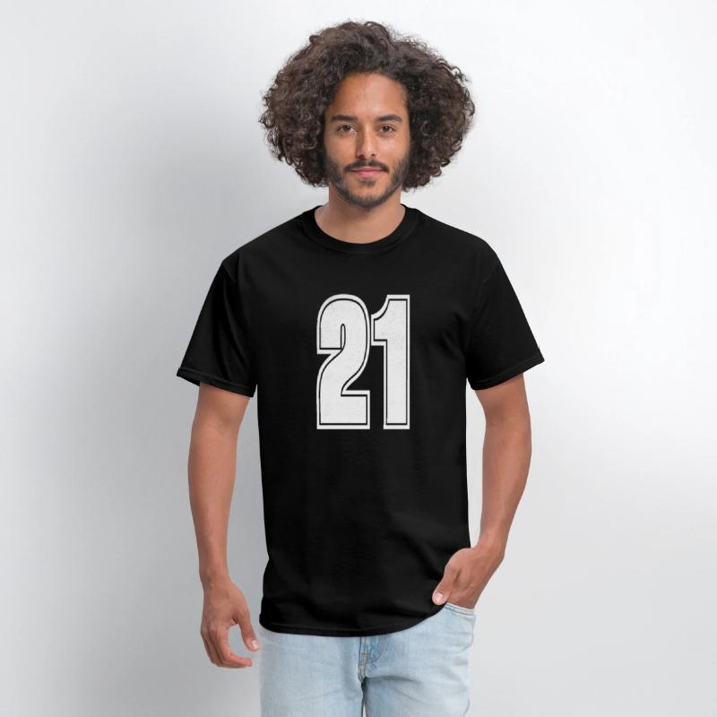Varsity Sports Team Jersey Number 21 White