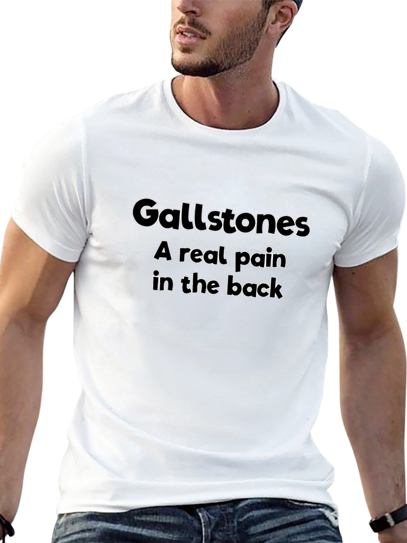 Gallstones A Real Pain T-Shirt - Black