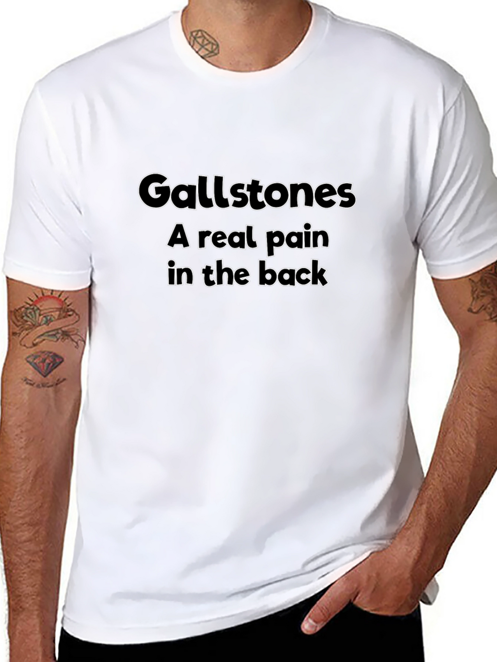 Gallstones A Real Pain T-Shirt - Black