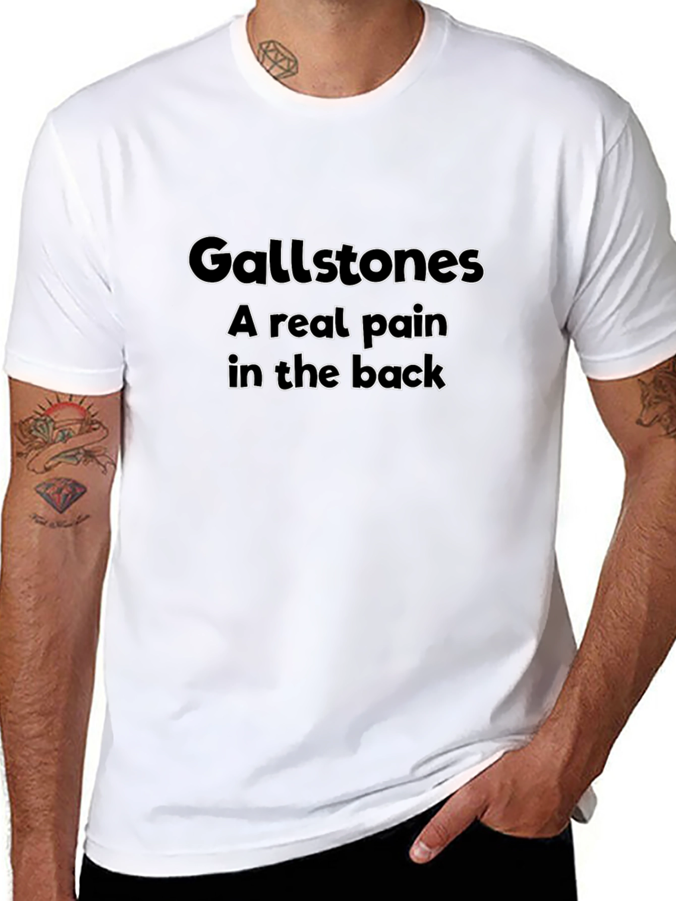 Gallstones A Real Pain T-Shirt - Black