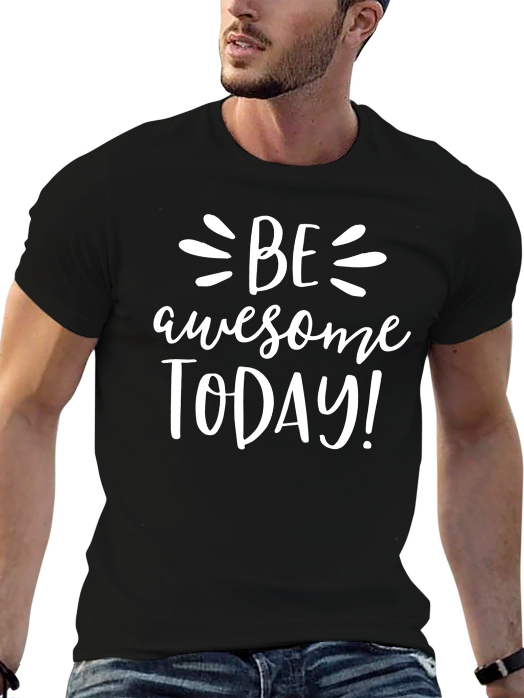 Be Awesome Today Graphic Tee - Black