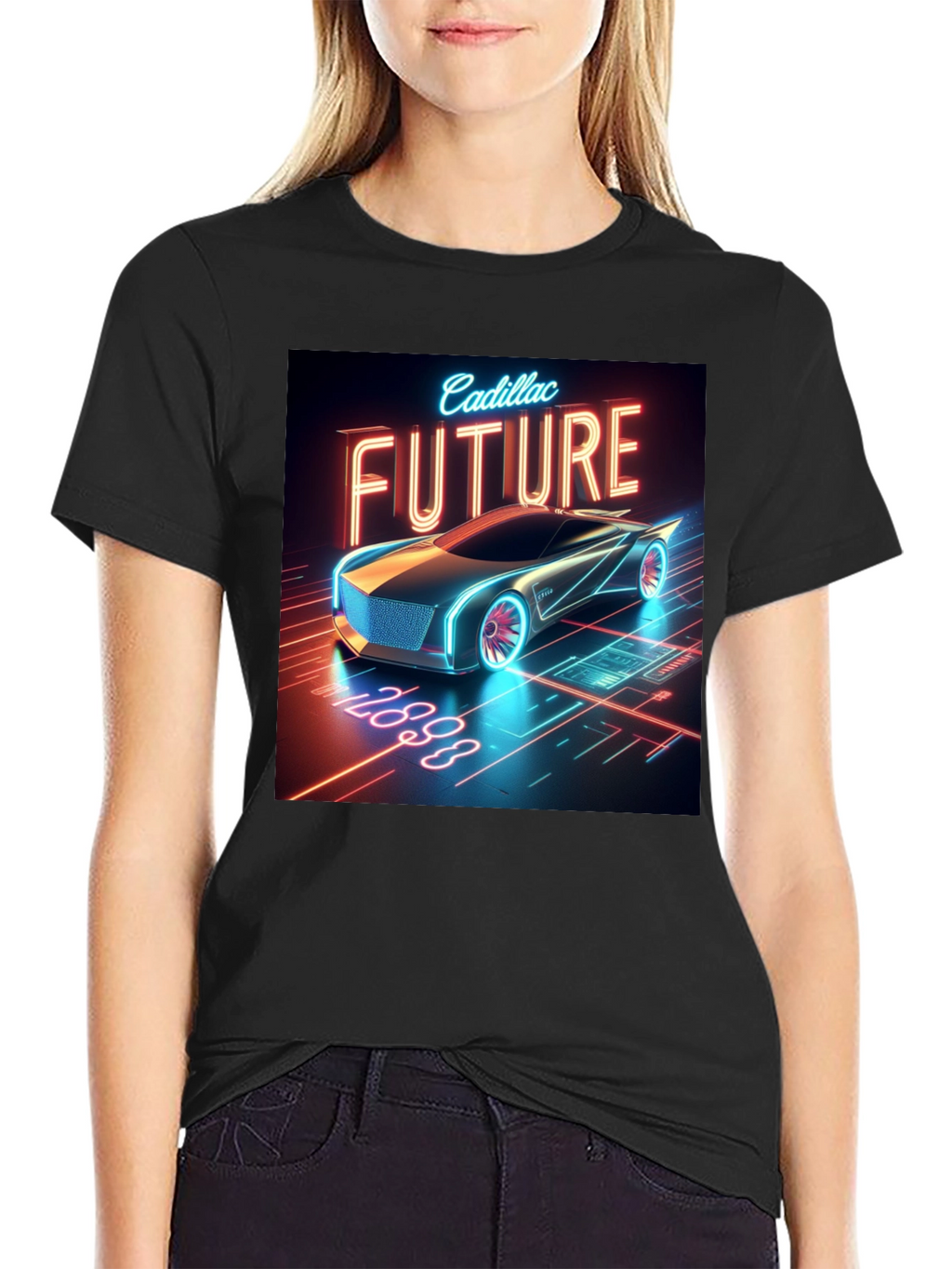 Cadillac Future T-Shirt - Black Graphic Tee