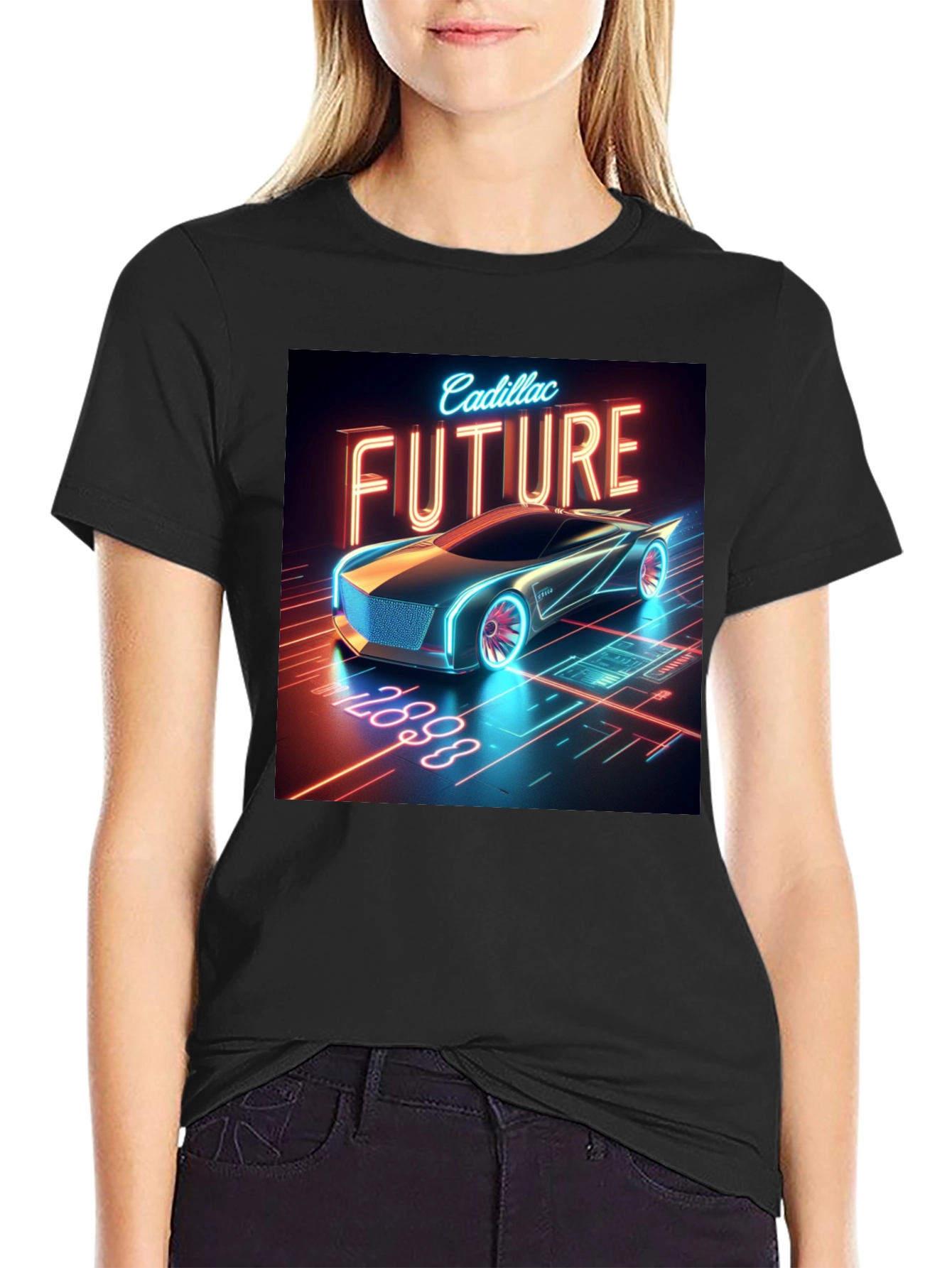 Cadillac Future T-Shirt - Black Graphic Tee