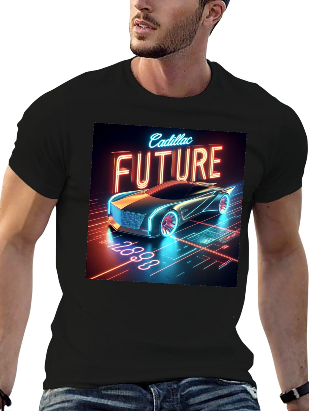 Cadillac Future T-Shirt - Black Graphic Tee