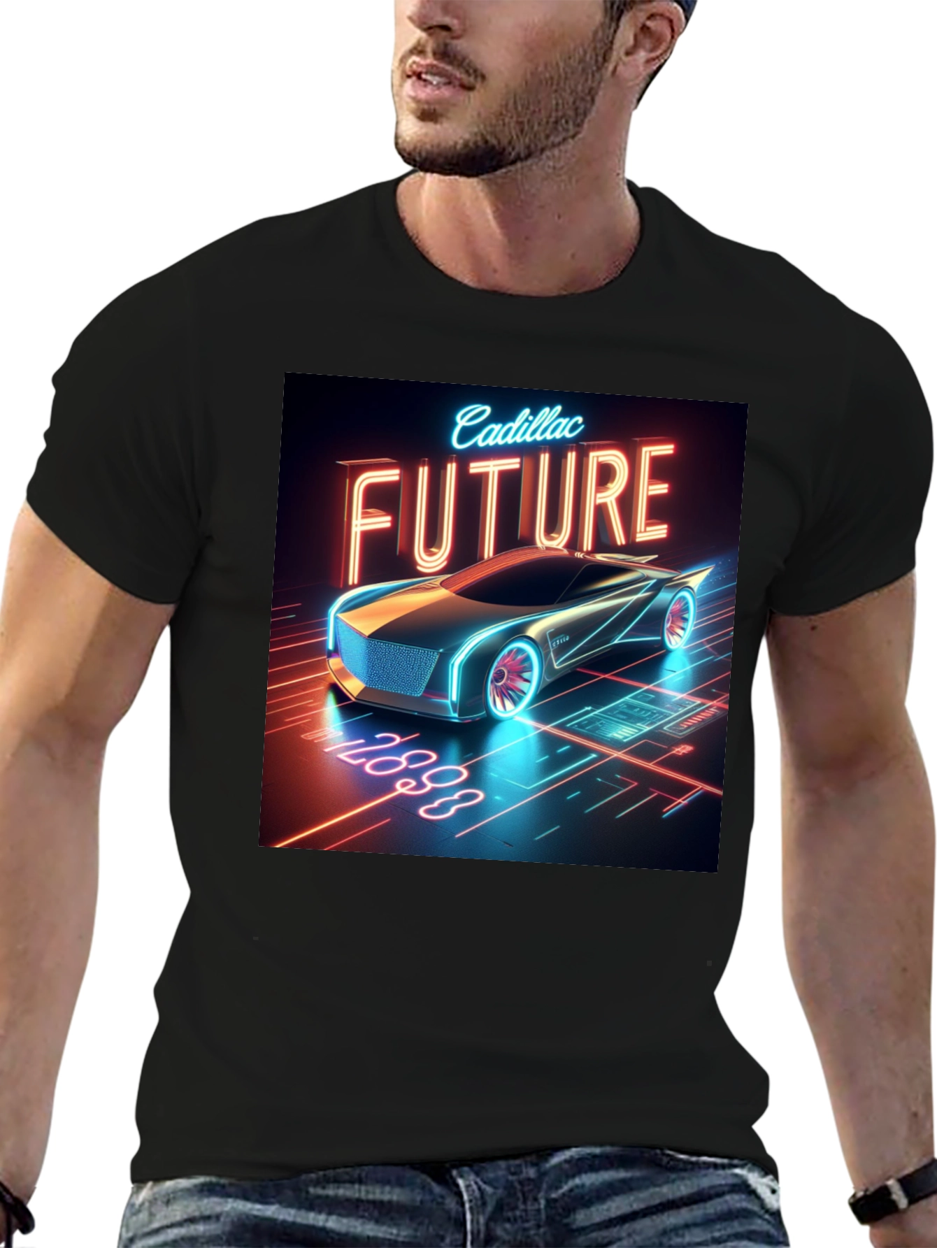 Cadillac Future T-Shirt - Black Graphic Tee