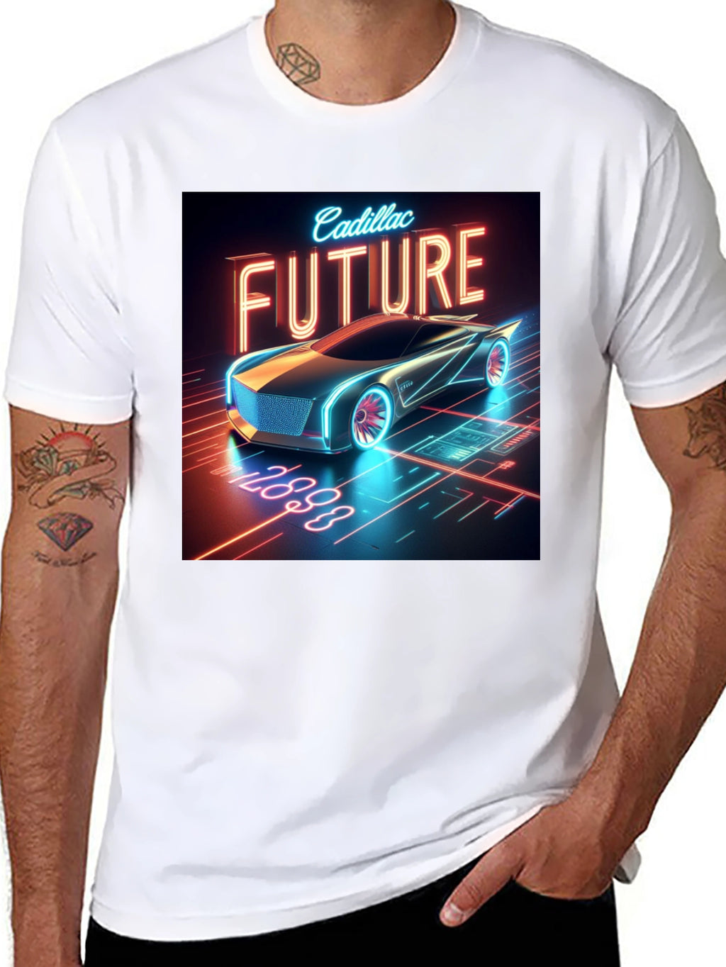 Cadillac Future T-Shirt - Black Graphic Tee
