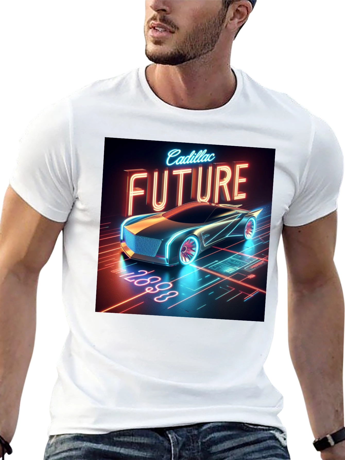 Cadillac Future T-Shirt - Black Graphic Tee