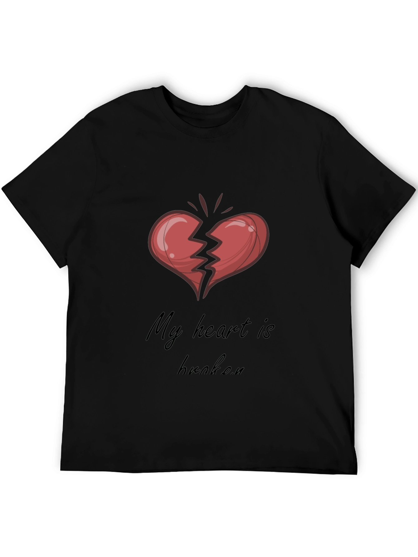Broken Heart Graphic Tee - My Heart Is Broken T-Shirt