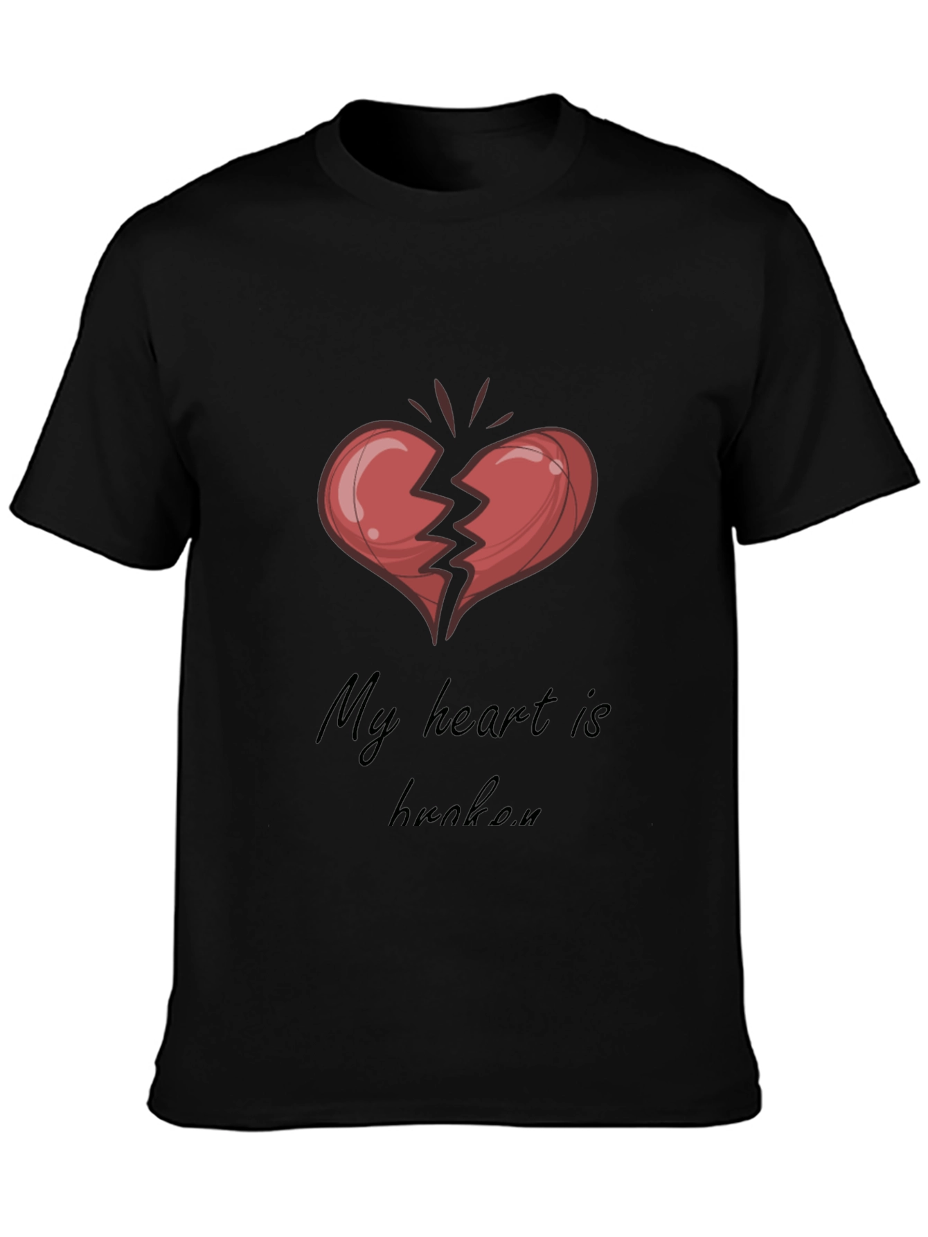 Broken Heart Graphic Tee - My Heart Is Broken T-Shirt