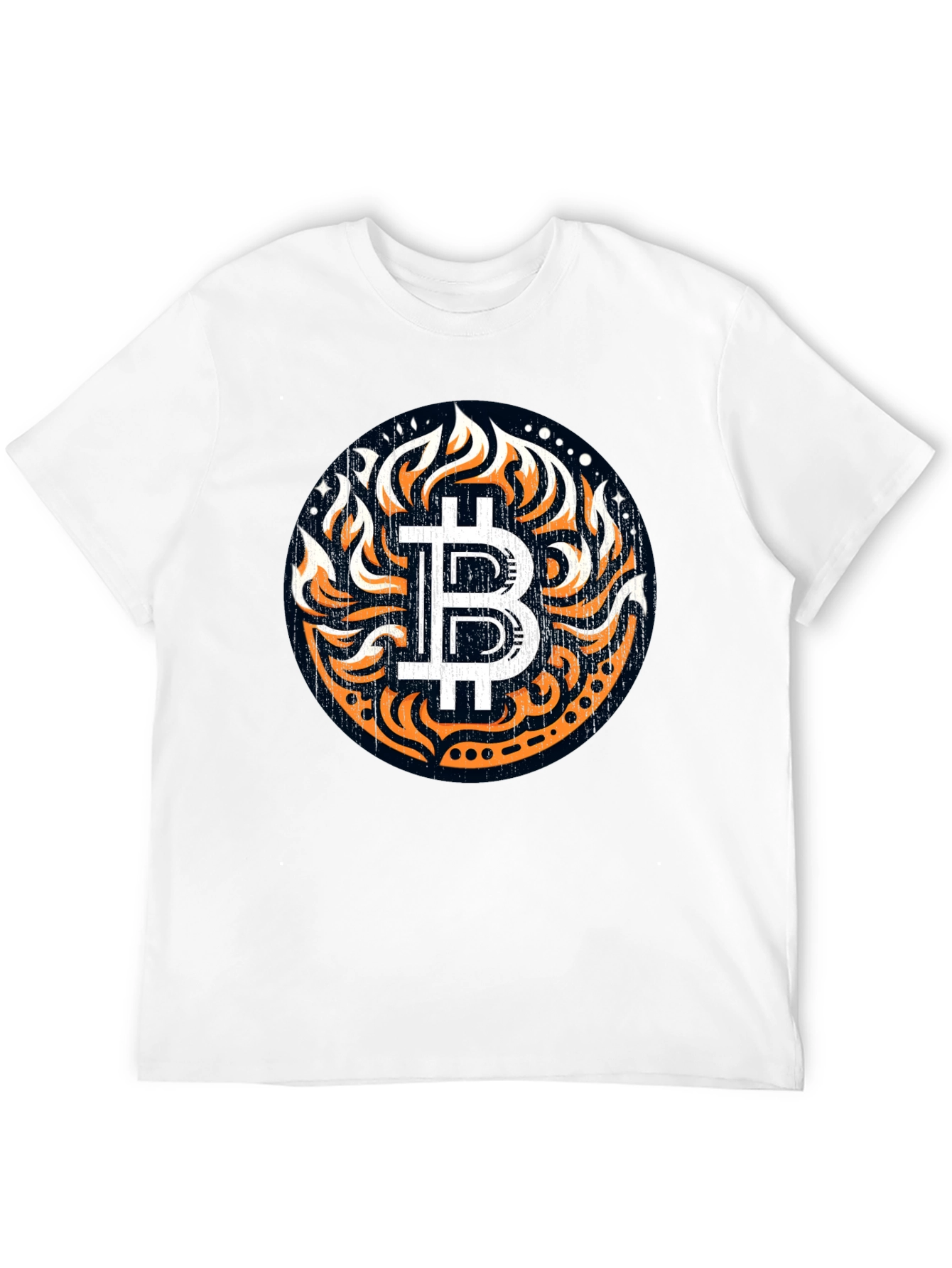 Bitcoin Flame Graphic Black T-Shirt
