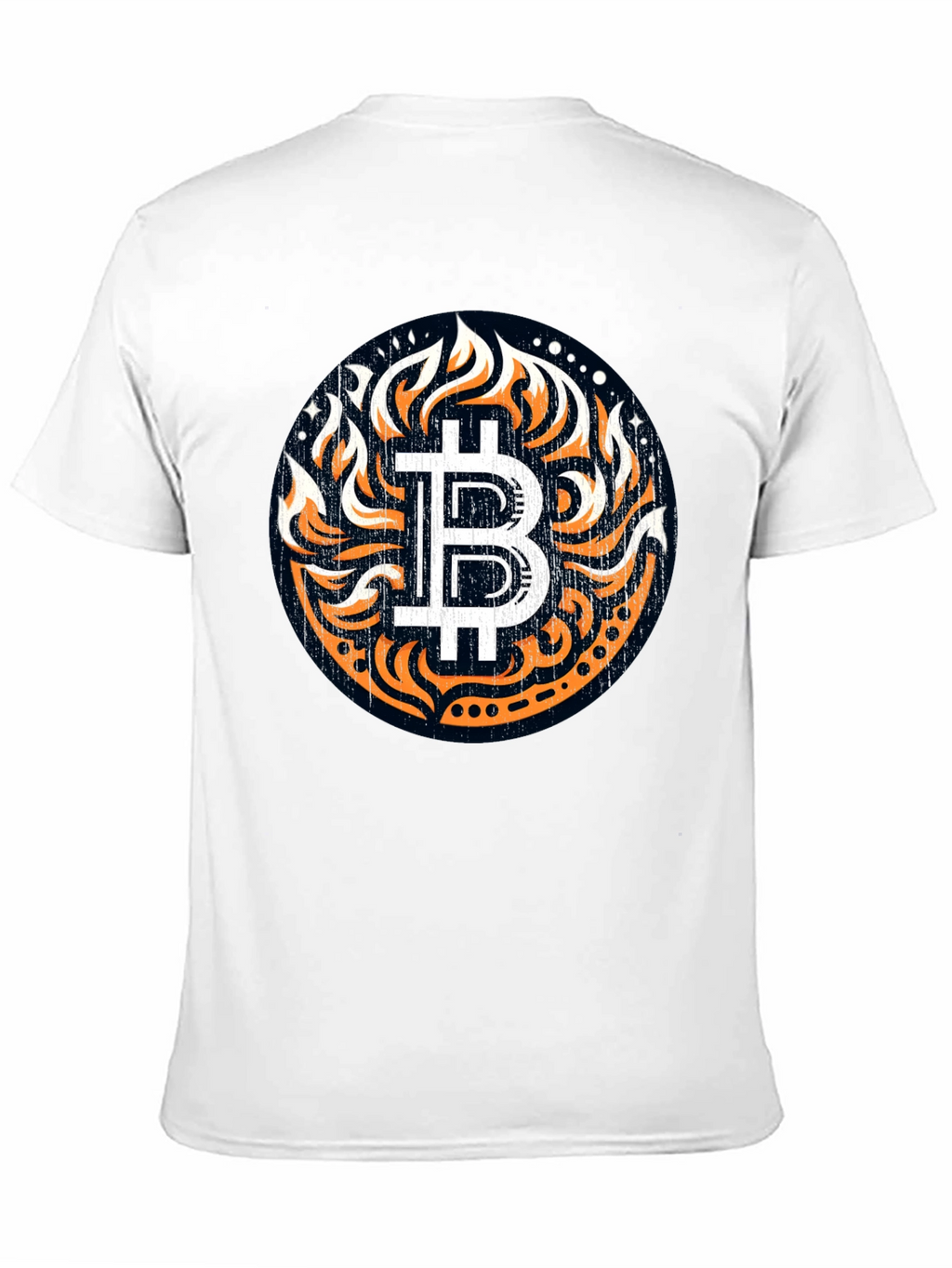 Bitcoin Flame Graphic Black T-Shirt