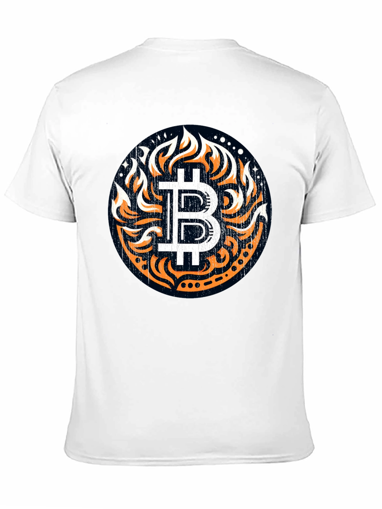 Bitcoin Flame Graphic Black T-Shirt