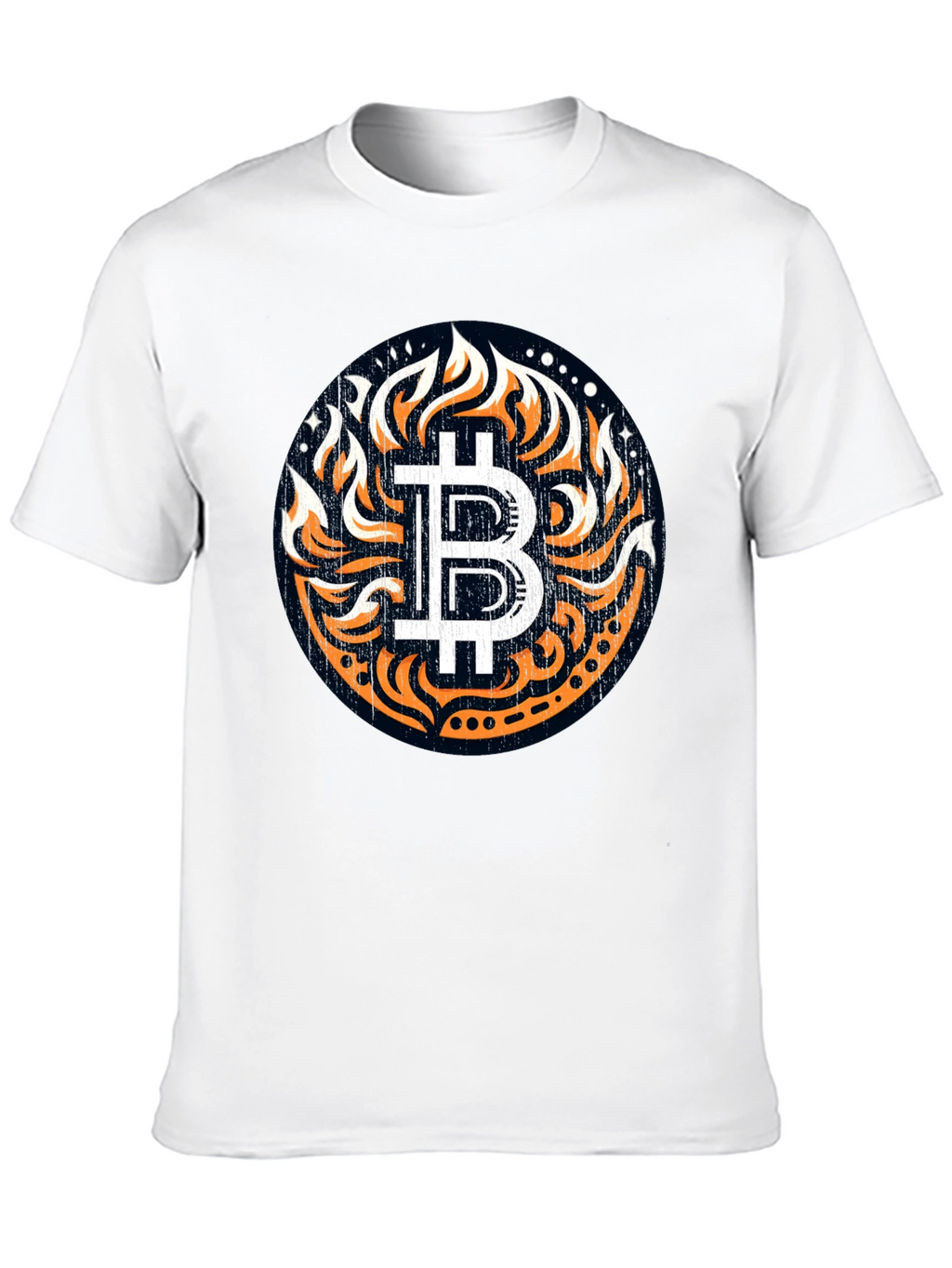 Bitcoin Flame Graphic Black T-Shirt