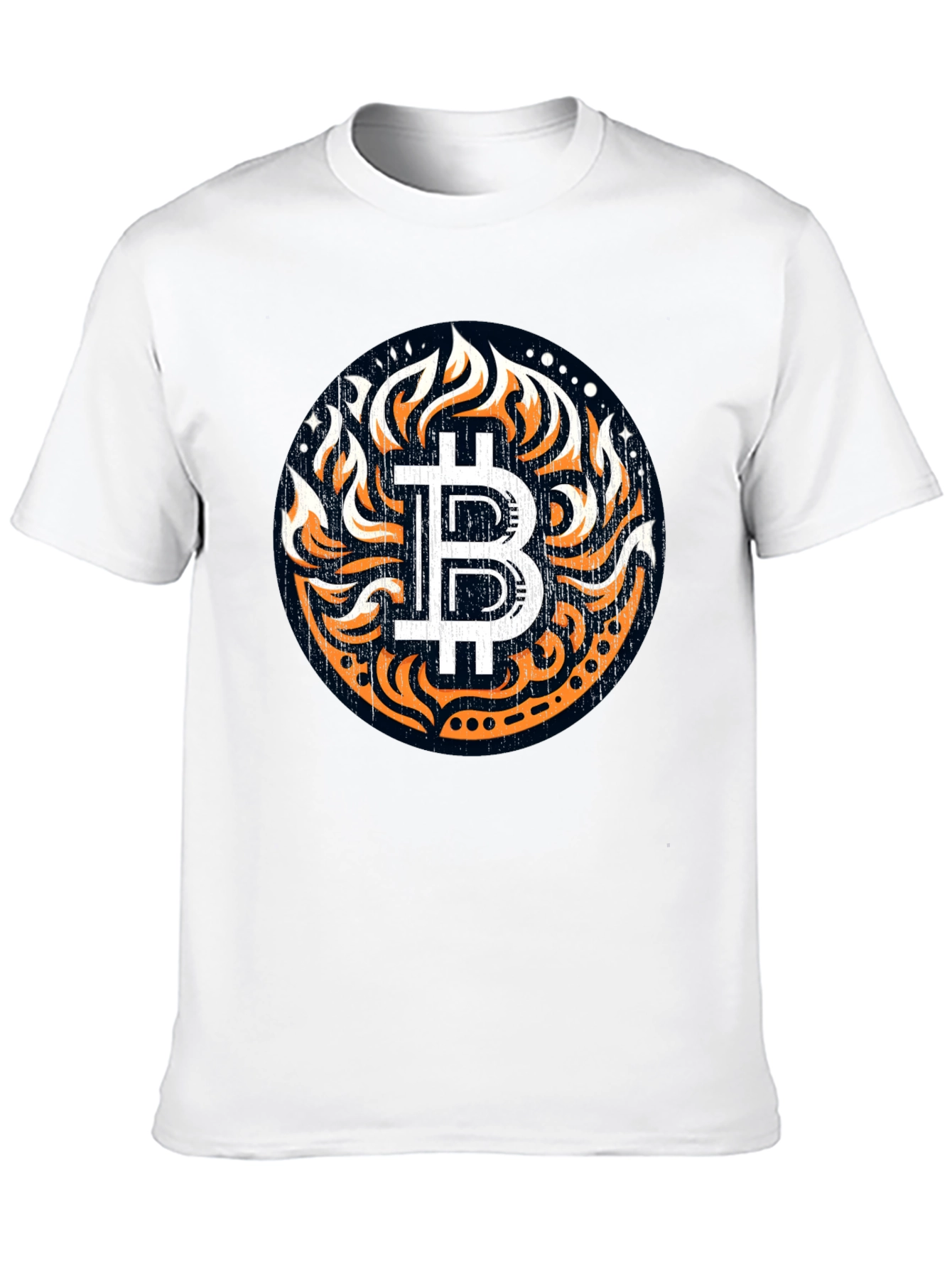 Bitcoin Flame Graphic Black T-Shirt