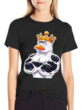 Penguin King Graphic T-Shirt - Black Cotton Tee