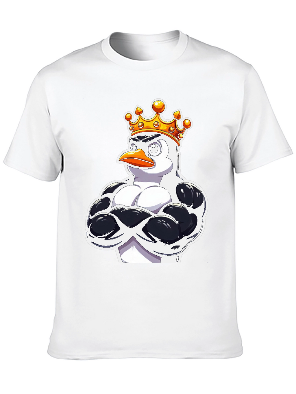 Penguin King Graphic T-Shirt - Black Cotton Tee
